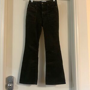 Blue Spice Dark Green Bootcut Corduroy High Waisted Pants 27